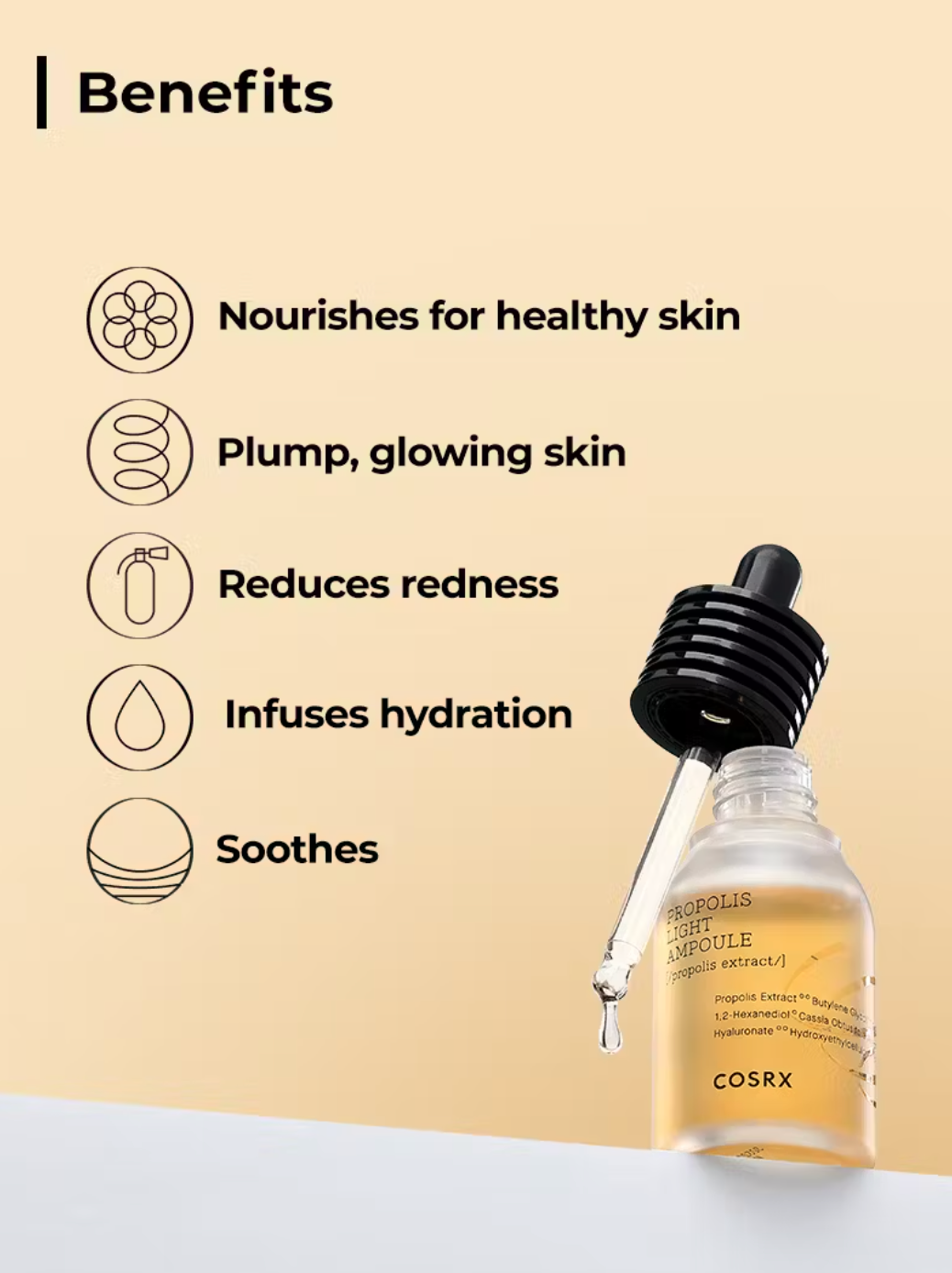 COSRX Full Fit Propolis Light Ampoule is een intensief verzorgende ampoule met 83% Black Bee Propolis-extract