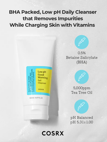 COSRX Low pH Good Morning Gel Cleanser is misschien wel één van de meest bekende producten van COSRX.