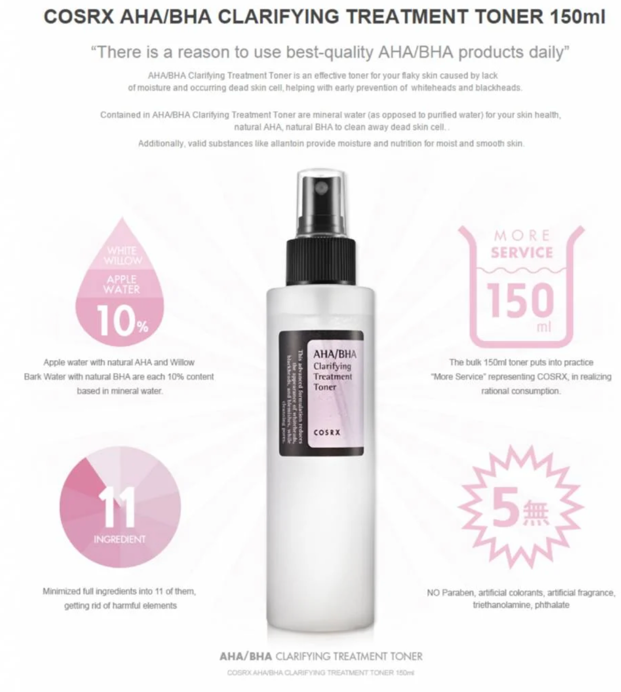COSRX&nbsp;AHA/BHA Clarifying Treatment Toner is een exfoliërende toner met AHA's en BHA's.&nbsp;BHA's&nbsp;