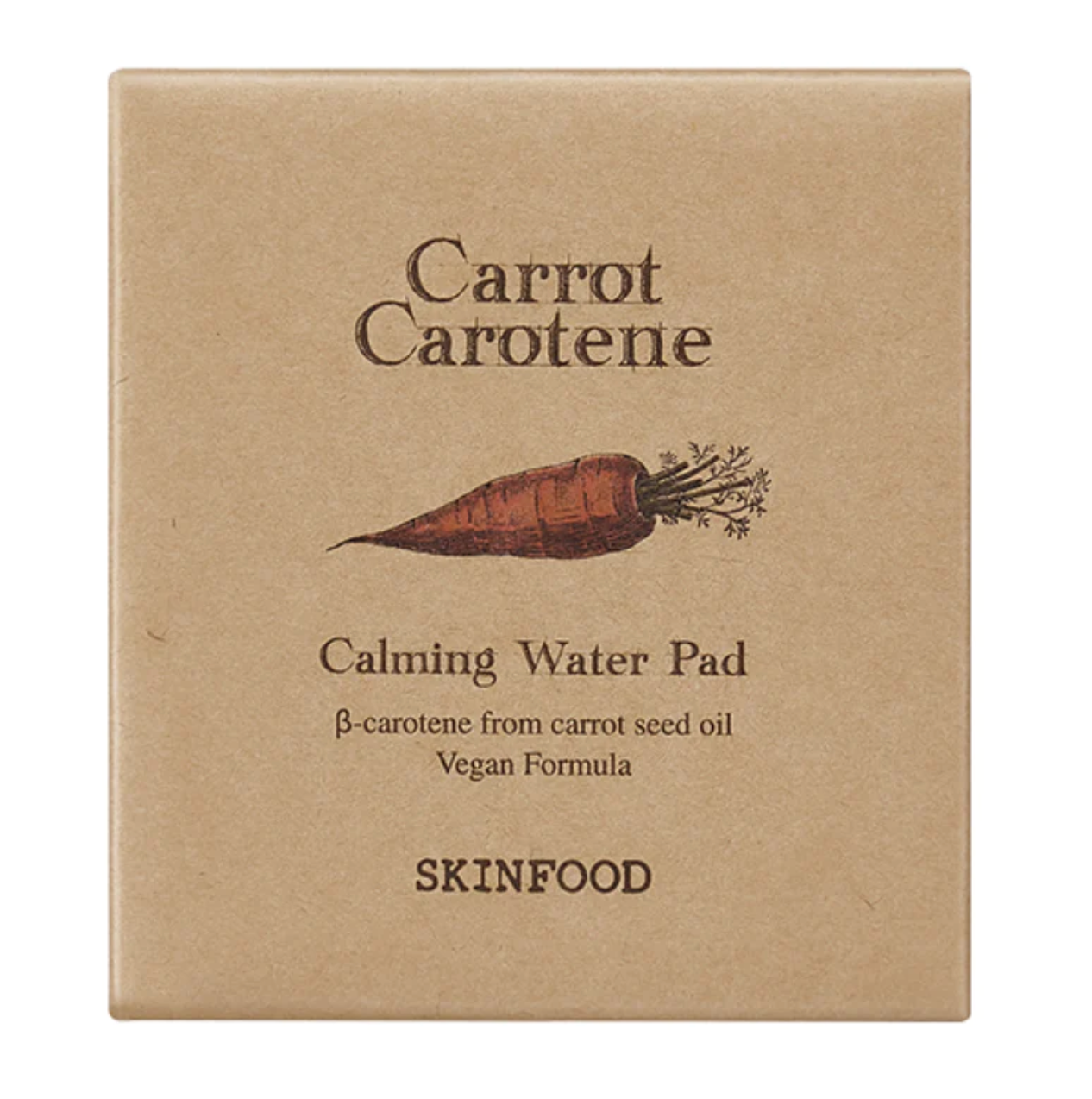 SKINFOOD Carrot Carotene Calming Water Pad biedt verzachtende verlichting met zijn ultra-comfortabele waterkussen vol met wortelextract en wortelzaadolie rijk aan Beta-Caroteen en anti-oxidanten om de huid te hydrateren terwijl het oververhitte of gevoelige huid kalmeert.