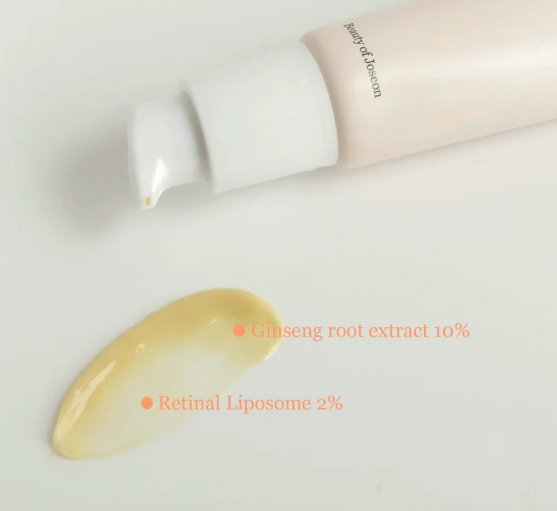 Beauty of Joseon Revive Eye Serum: Ginseng + Retinal bevat 10% Ginseng Root Extract, een ingrediënt wat de huid snel van vocht voorziet en hydratatie lang vasthoudt