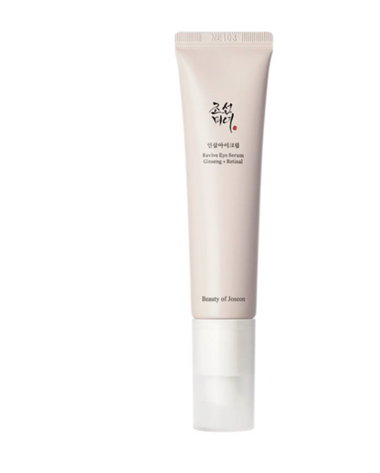 Beauty of Joseon Revive Eye Serum: Ginseng + Retinal bevat 10% Ginseng Root Extract, een ingrediënt wat de huid snel van vocht voorziet en hydratatie lang vasthoudt