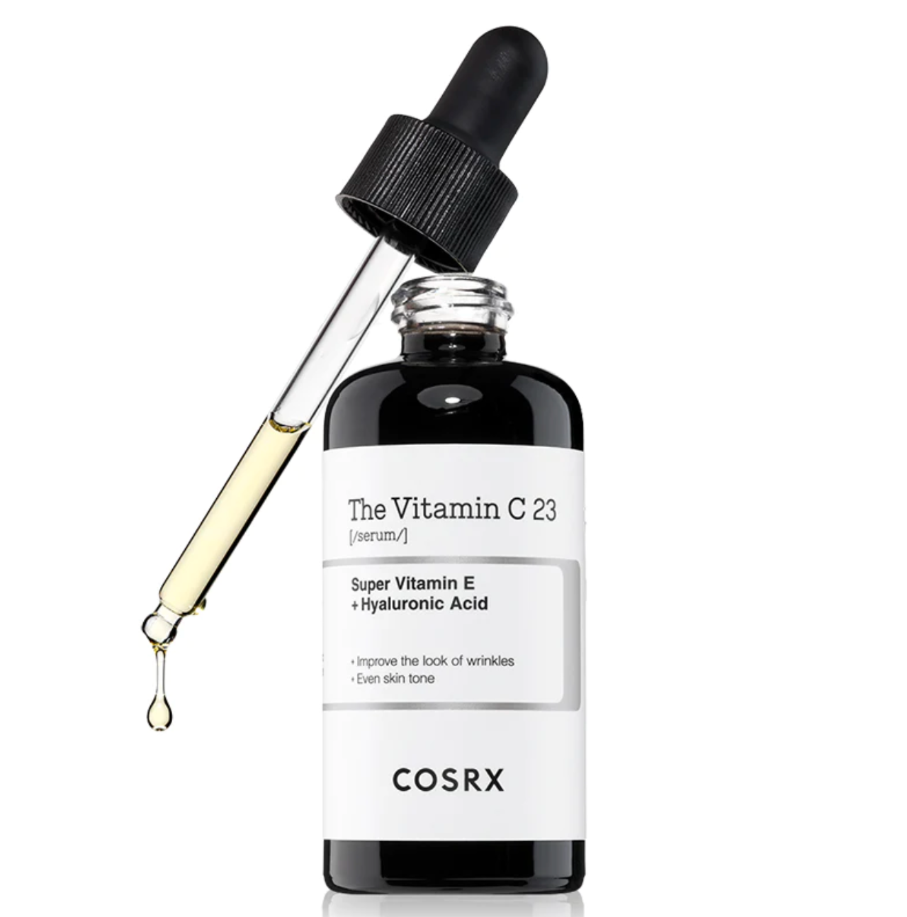 COSRX The Vitamin C 23 Serum zit boordevol ingrediënten die de doffe huid revitaliseren en de teint egaliseren.
