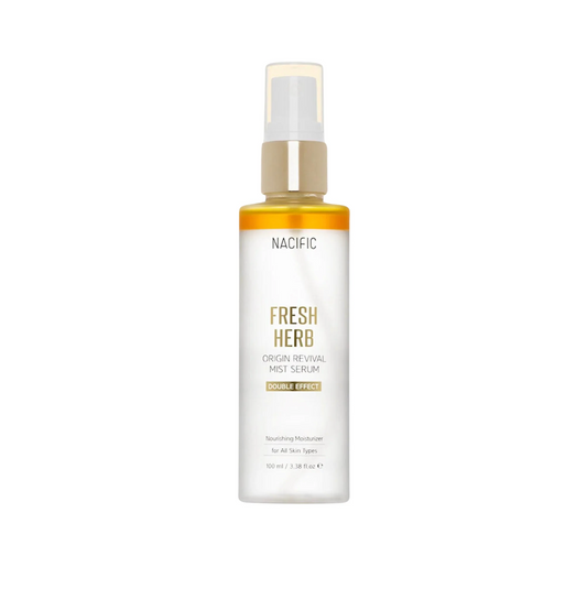 Nacific’s bestverkopende Fresh Herb Orgin Serum, is deze vakkundig mist geformuleerd met een mix van citrusextracten om je huid te voeden, verhelderen en hydrateren