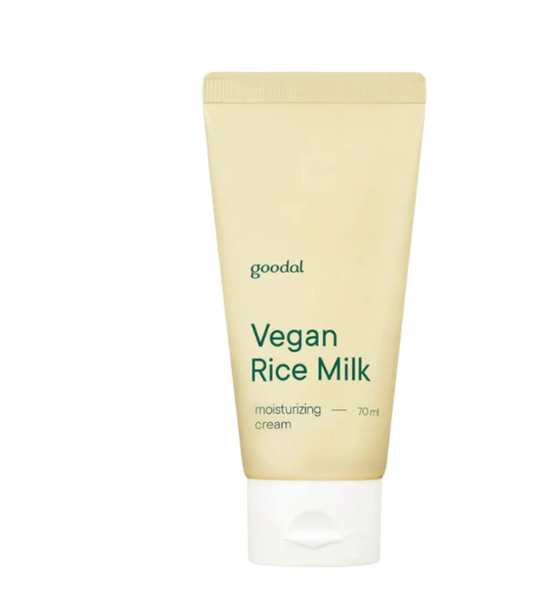 Goodal Vegan Rice Milk Moisturizing Cream. De veganistische vochtinbrengende crème is geformuleerd met rijstemelk