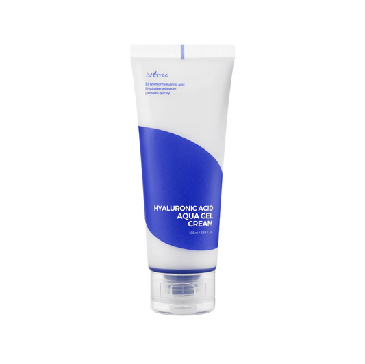 Isntree Hyaluronic Acid Aqua Gel Cream is een moisturiser op gel basis. Deze lichte moisturiser is intens vocht inbrengend met hetberoemde hyaluron complex
