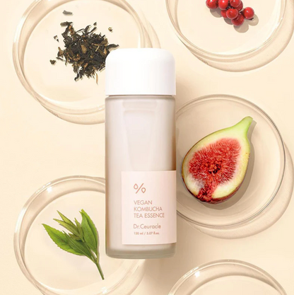 Dr. Ceuracle Vegan Kombucha Tea Essence is een rijke vegan essence