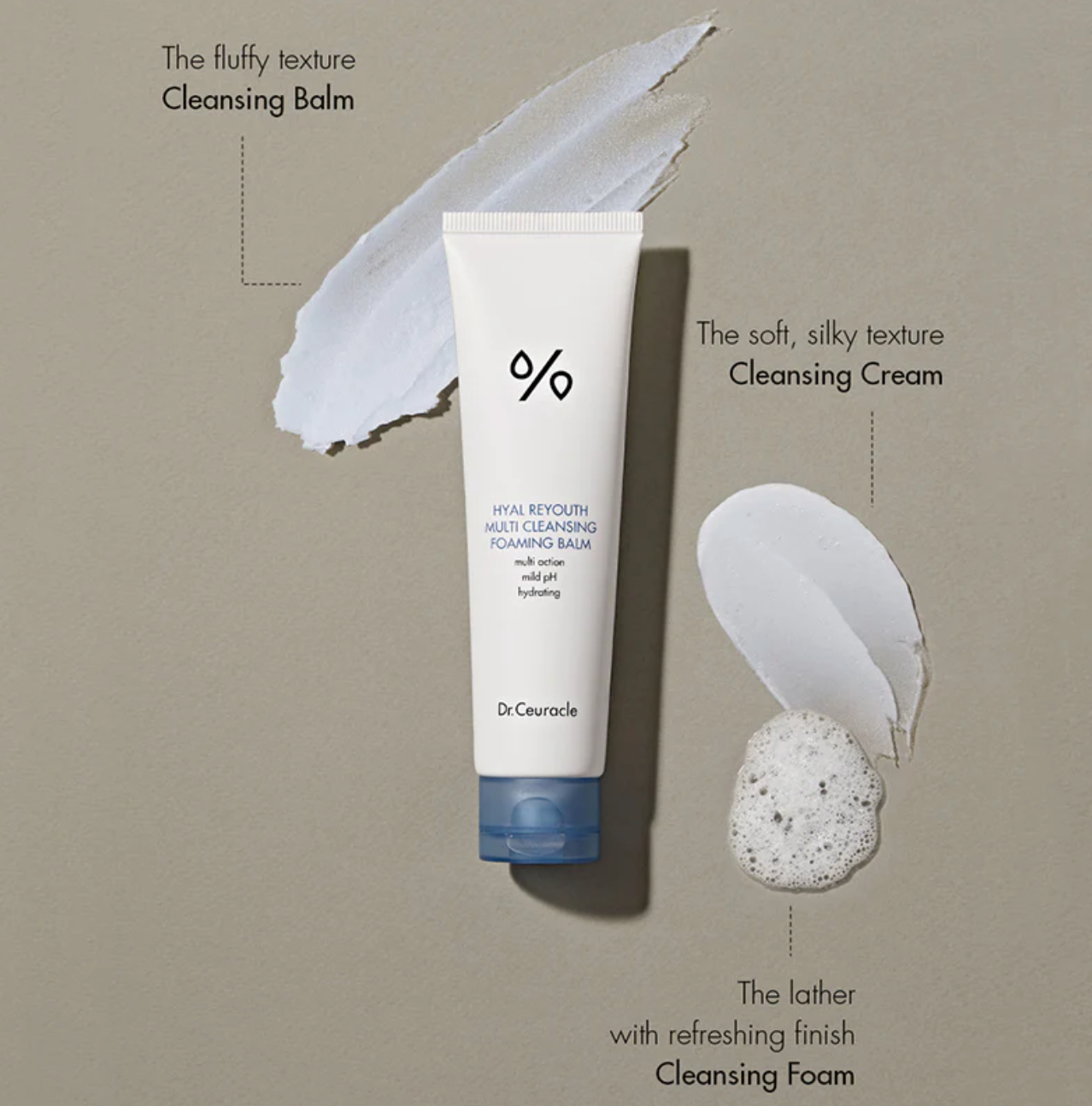 De Dr. Ceuracle Hyal Reyouth Multi Cleansing Foaming Balm is een dynamische 2-in-1-reiniger